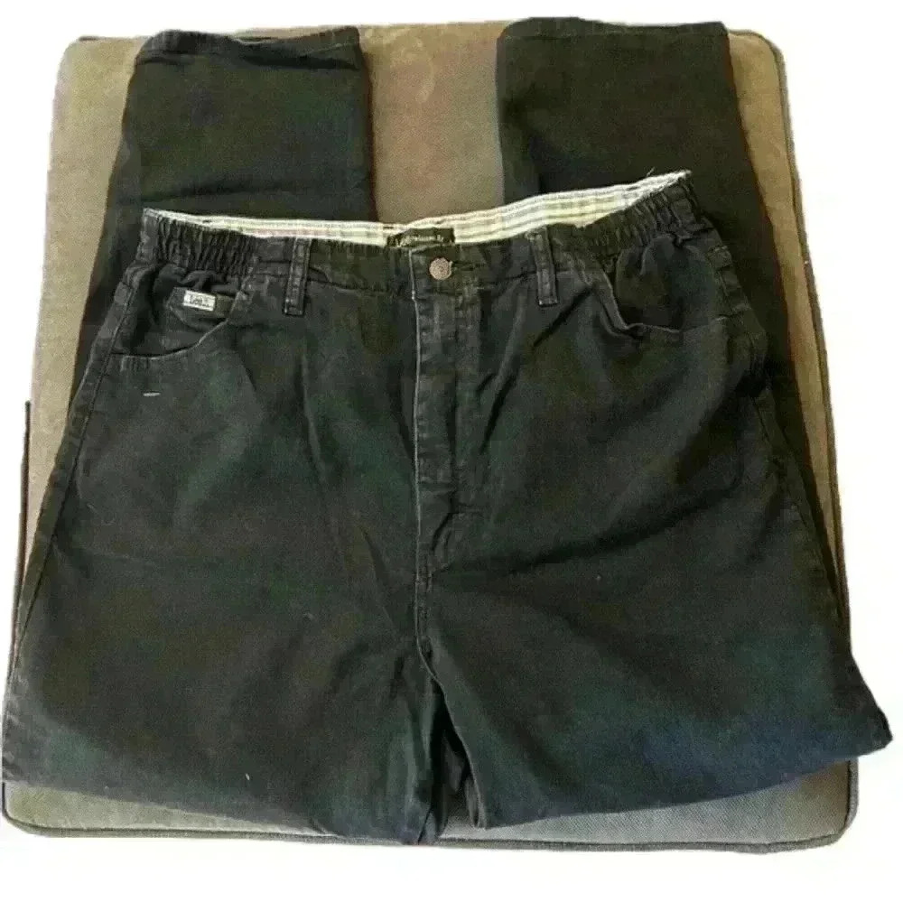 Lee Relaxed Fit Elastic Side Jeans, Black, 16 Short